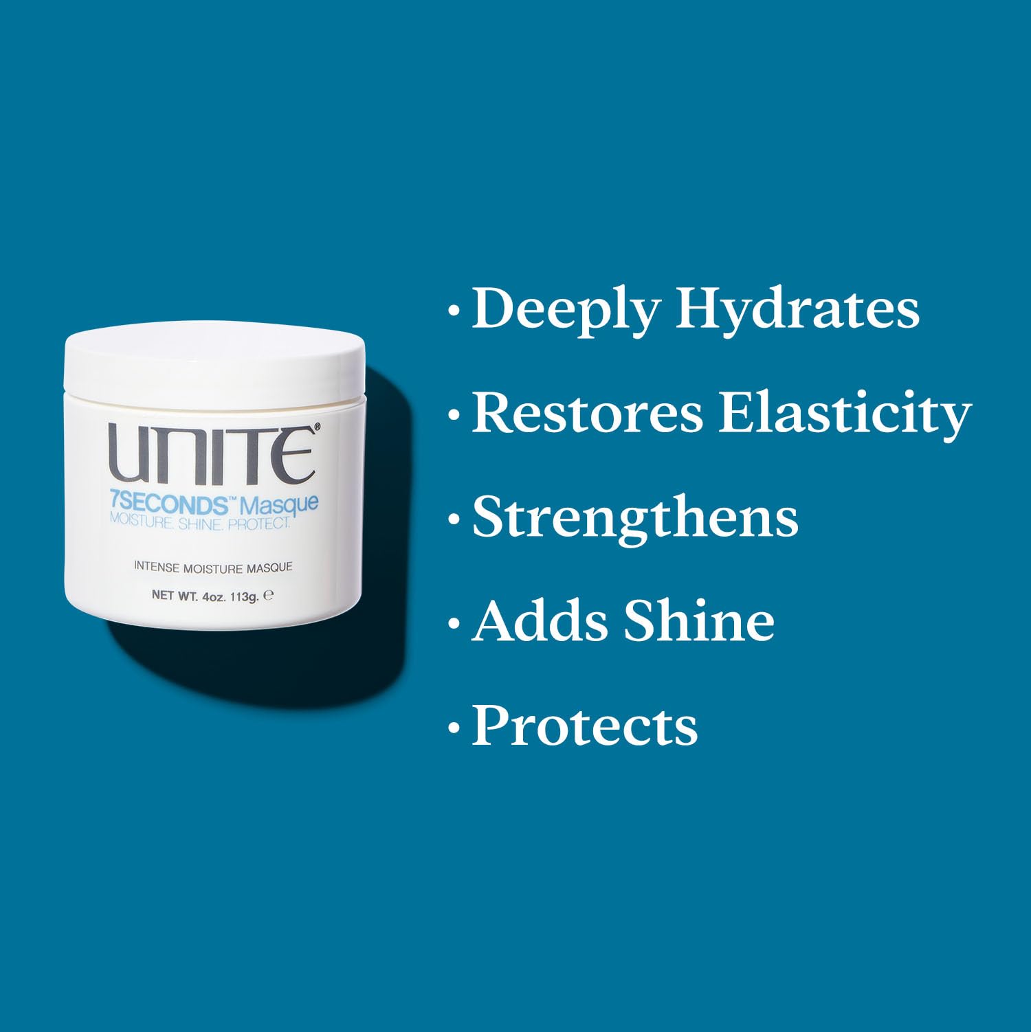 UNITE 7SECONDS Masque applied to wet hair demonstrating manageability