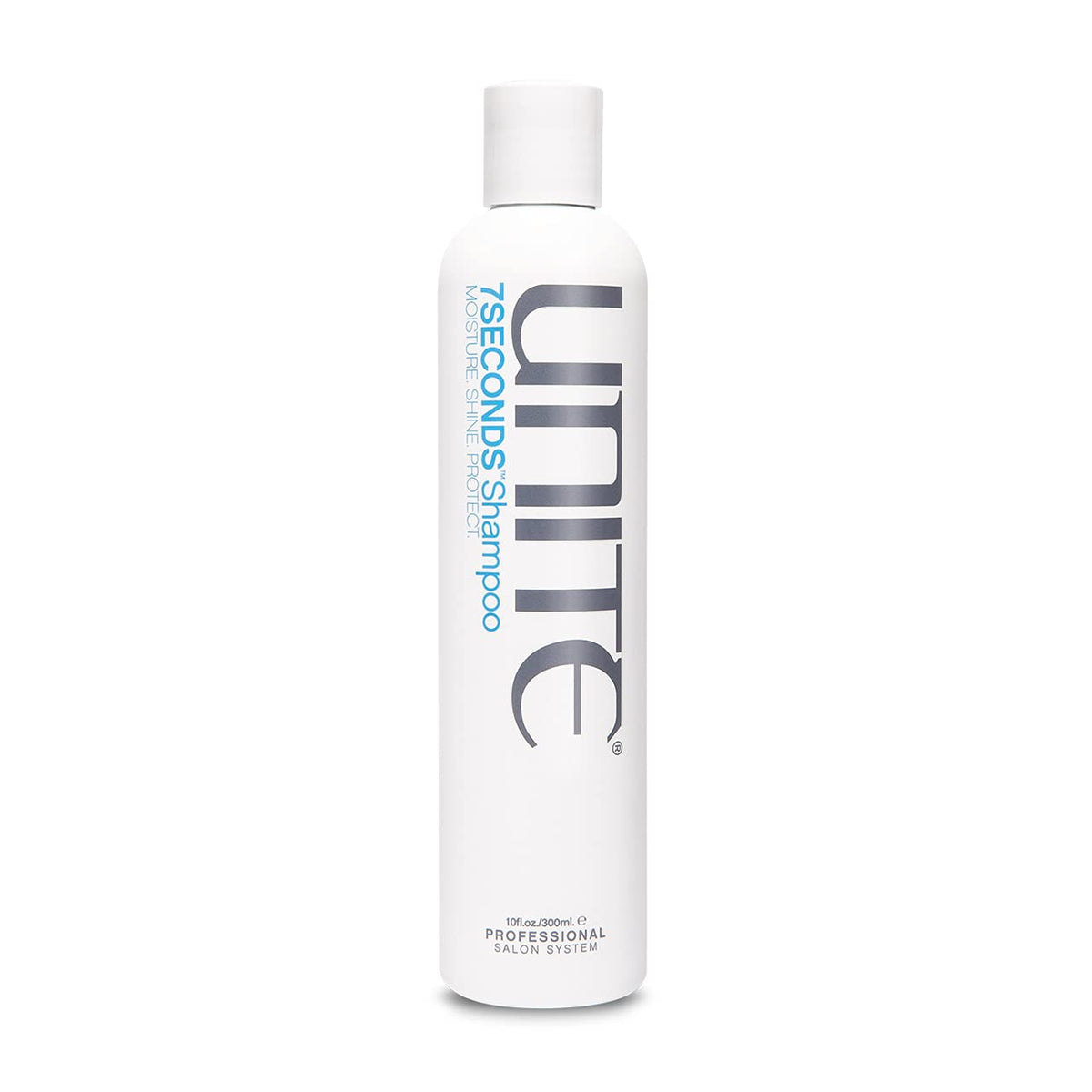UNITE 7SECONDS Shampoo front bottle showing label and 10 fl oz size for easy selection