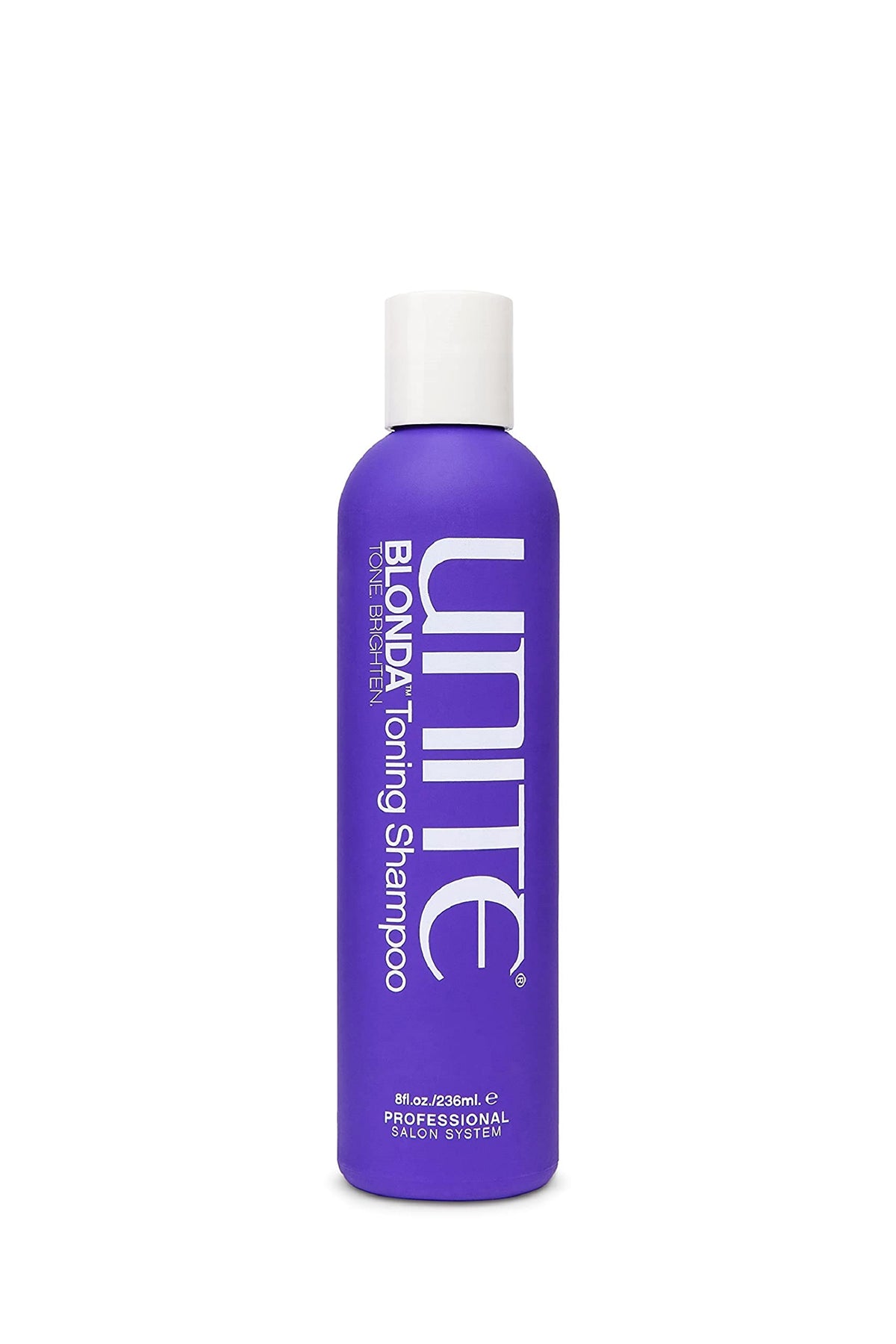 UNITE BLONDA front bottle showing product and brightening benefit