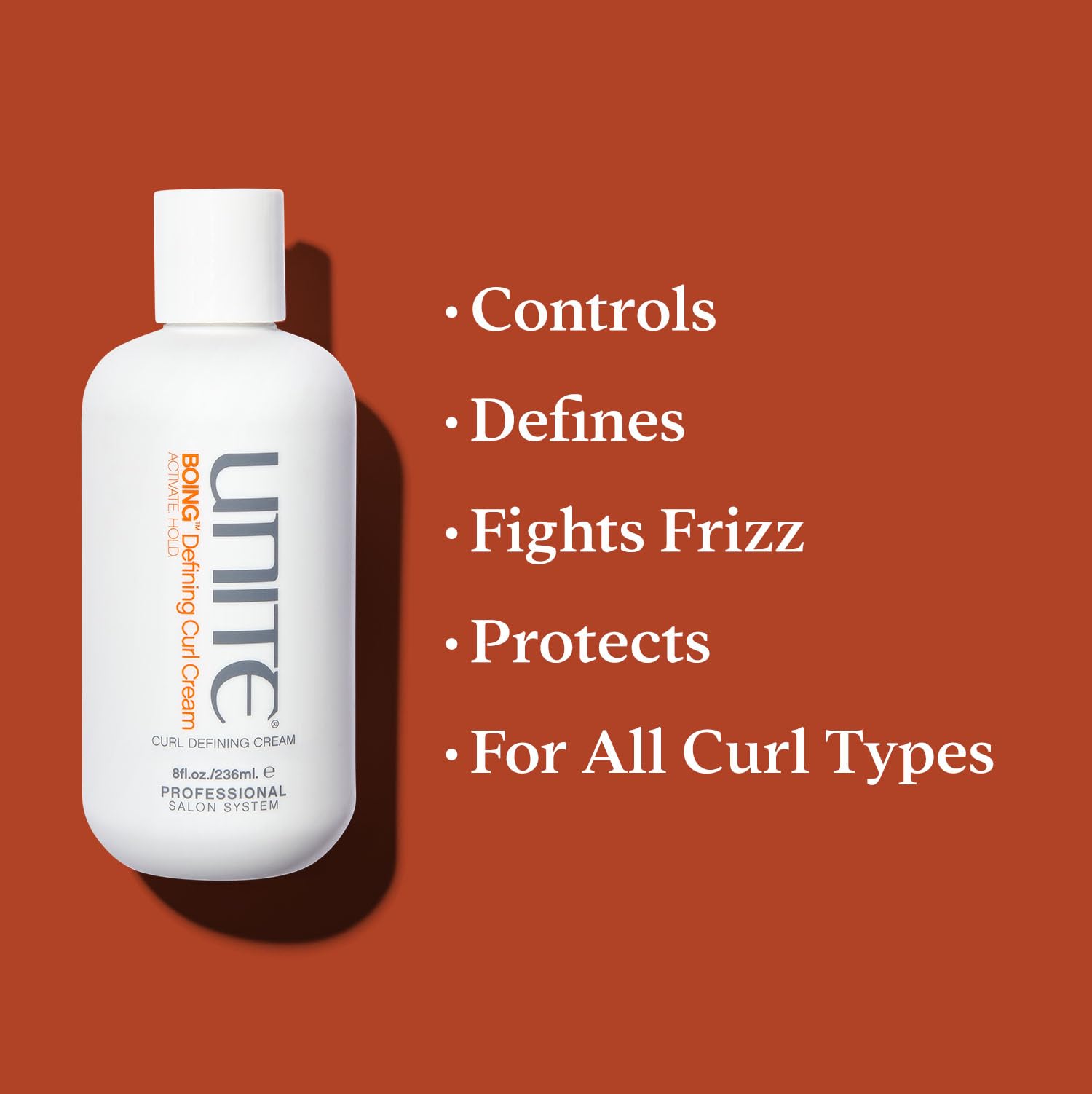 UNITE BOING applied to damp curls demonstrating definition benefit