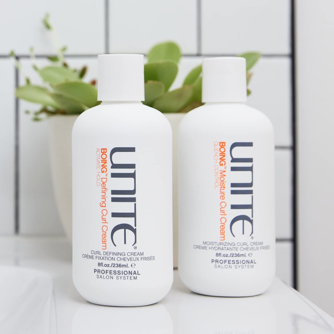 UNITE BOING being used with diffuser showing protected styled curls benefit