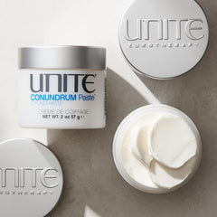 UNITE CONUNDRUM Paste creamy texture close-up showing pliable styling consistency