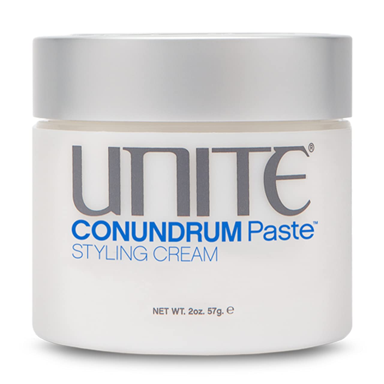 UNITE CONUNDRUM Paste front jar showing label and compact size for easy travel