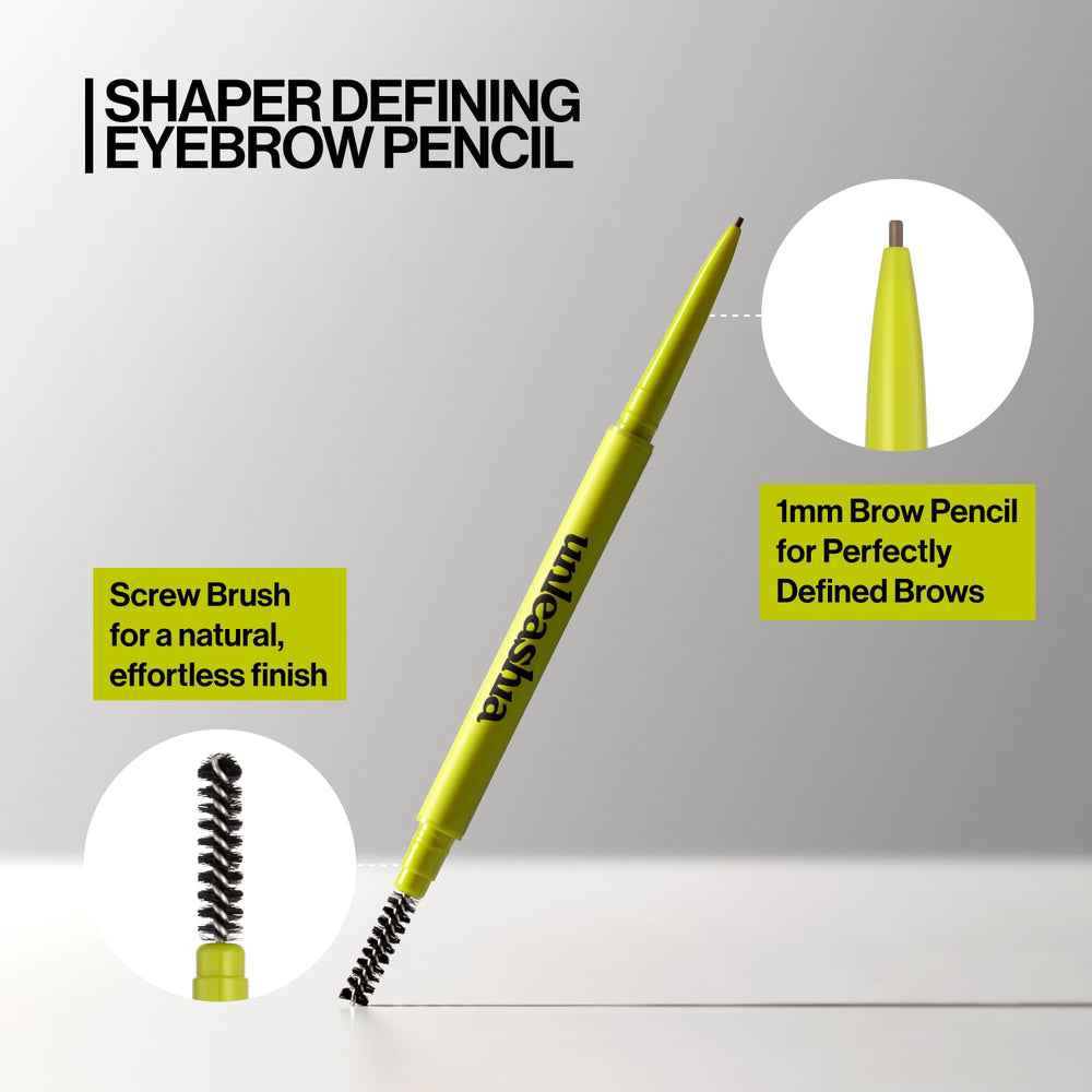 UNLEASHIA before and after brows demonstrating lifted laminated effect