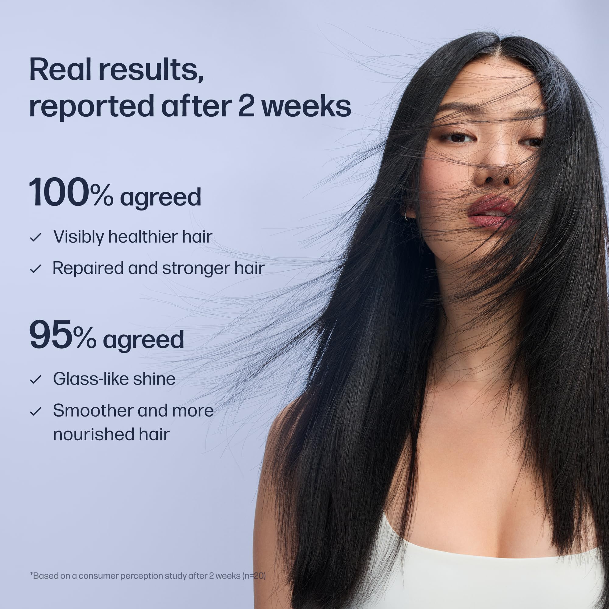UNOVE before and after photo showing frizz control and improved smoothness