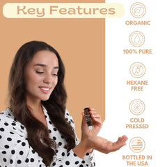 Untamed Organics roll-on in travel kit lifestyle showing portable, on-the-go care