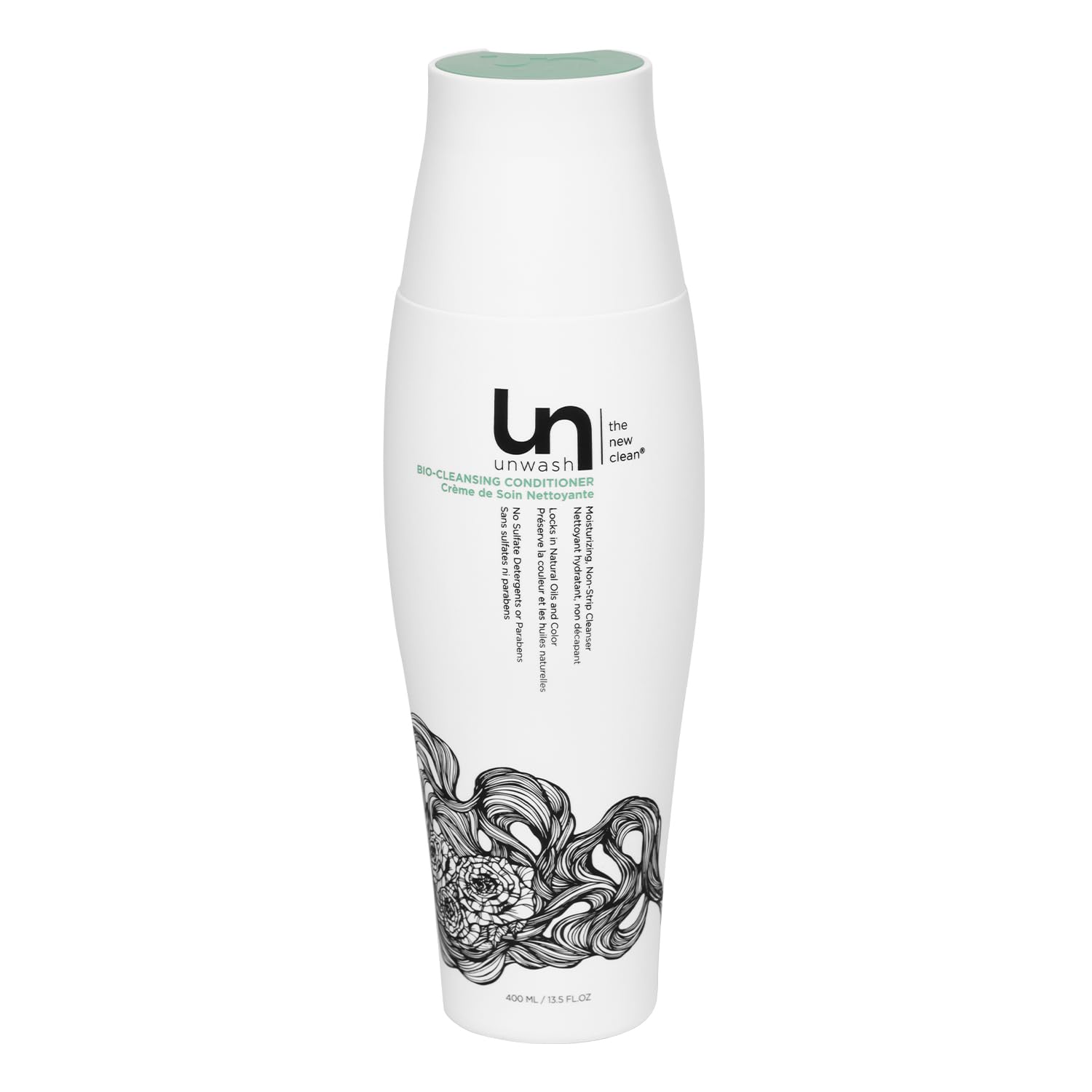 unwash front bottle showing product and hydration benefits
