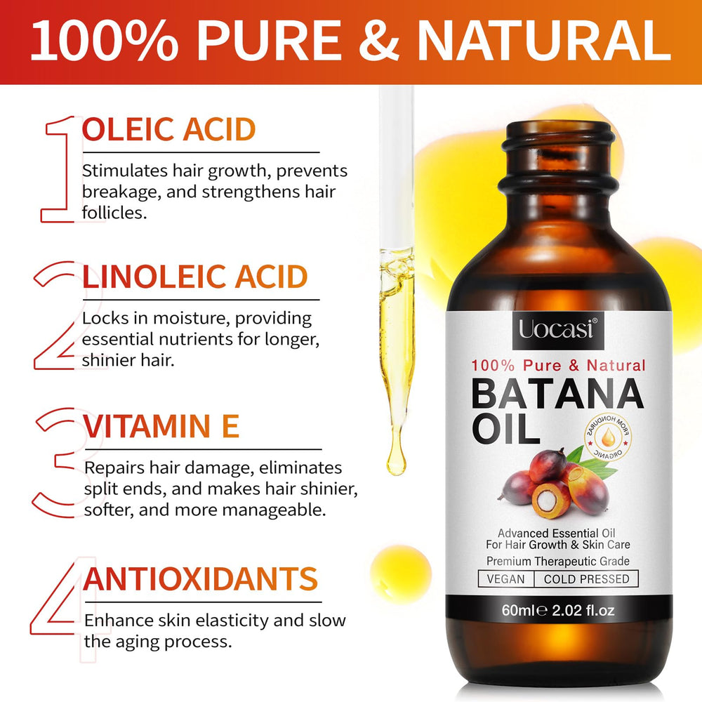 Hand applying Uocasi Batana oil to scalp demonstrating targeted nourishment