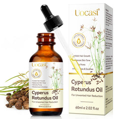 Uocasi front bottle view showing packaging and clear calming oil benefit