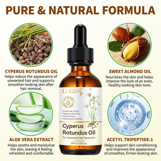 Uocasi label close-up highlighting ingredients and natural formula benefit