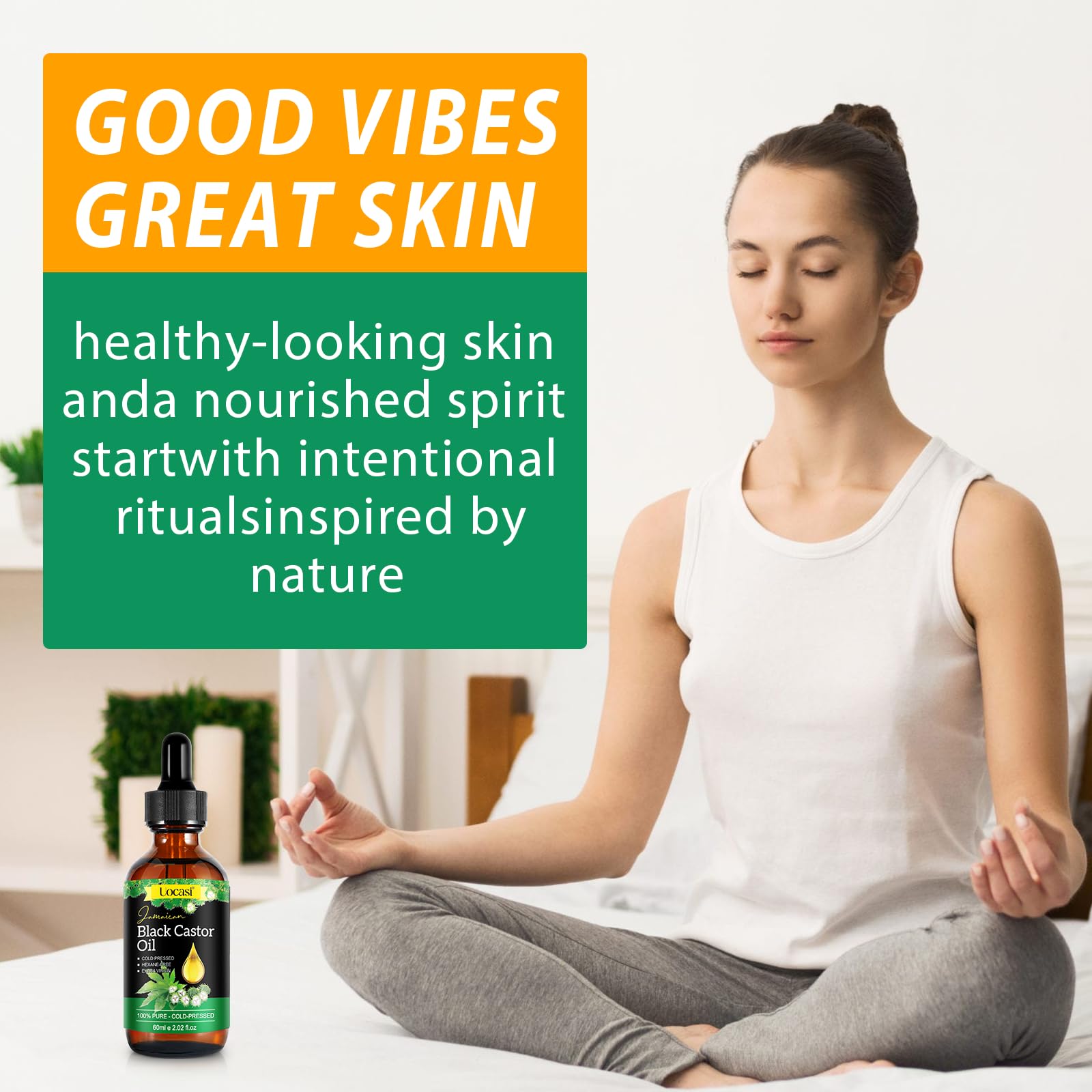 Uocasi massaging oil into skin to hydrate and soothe muscle tension