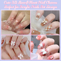 Uotey charms applied on press-on nails demonstrating wearable manicure upgrade