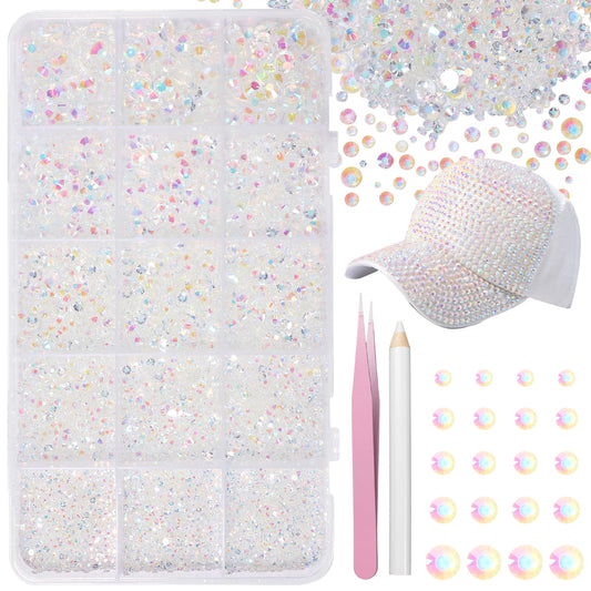 uotey front packaging with 15-grid organizer and tools for easy craft storage