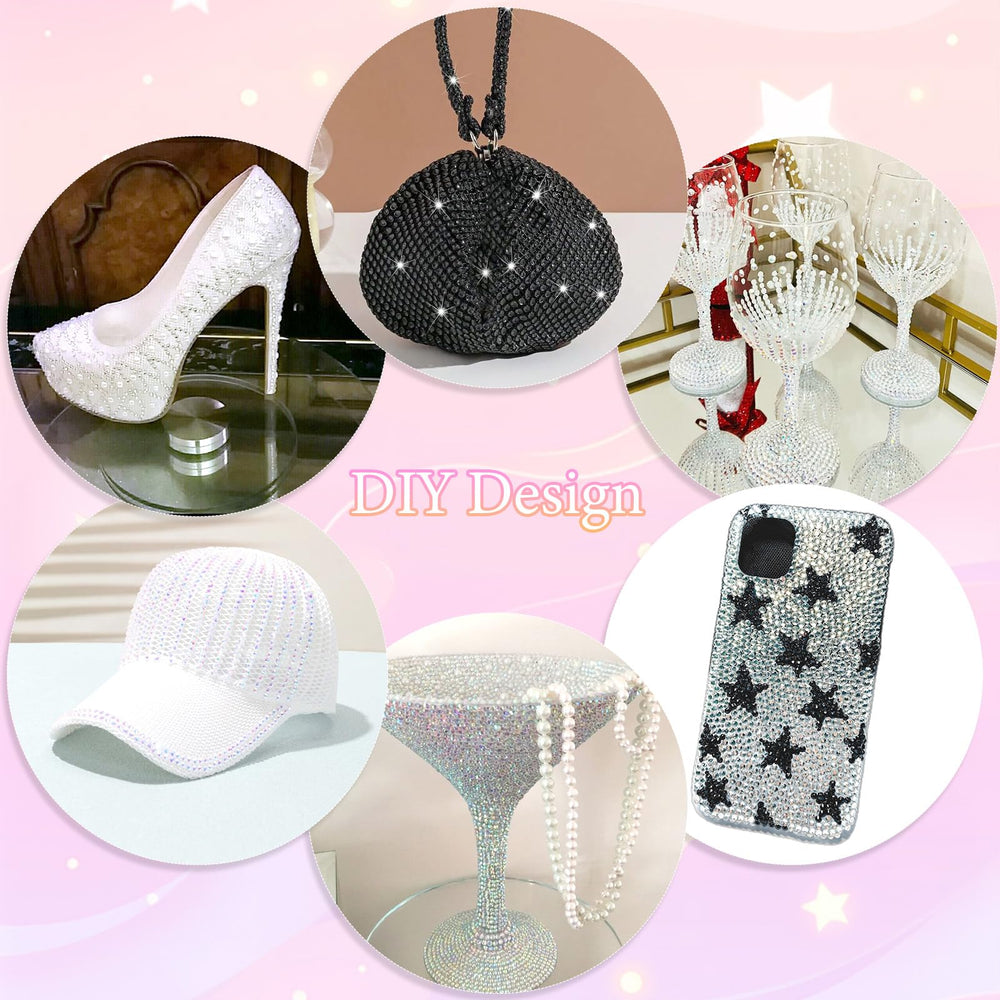 Uotey decorated tumbler showing rhinestones adding visual interest and personalized flair