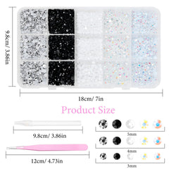Uotey tweezers and pickup pen with compartment grid for precise placement and sorting