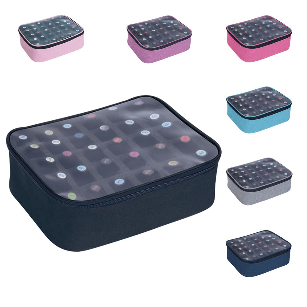 UOZL front view clear lid showing organized bottles for quick selection