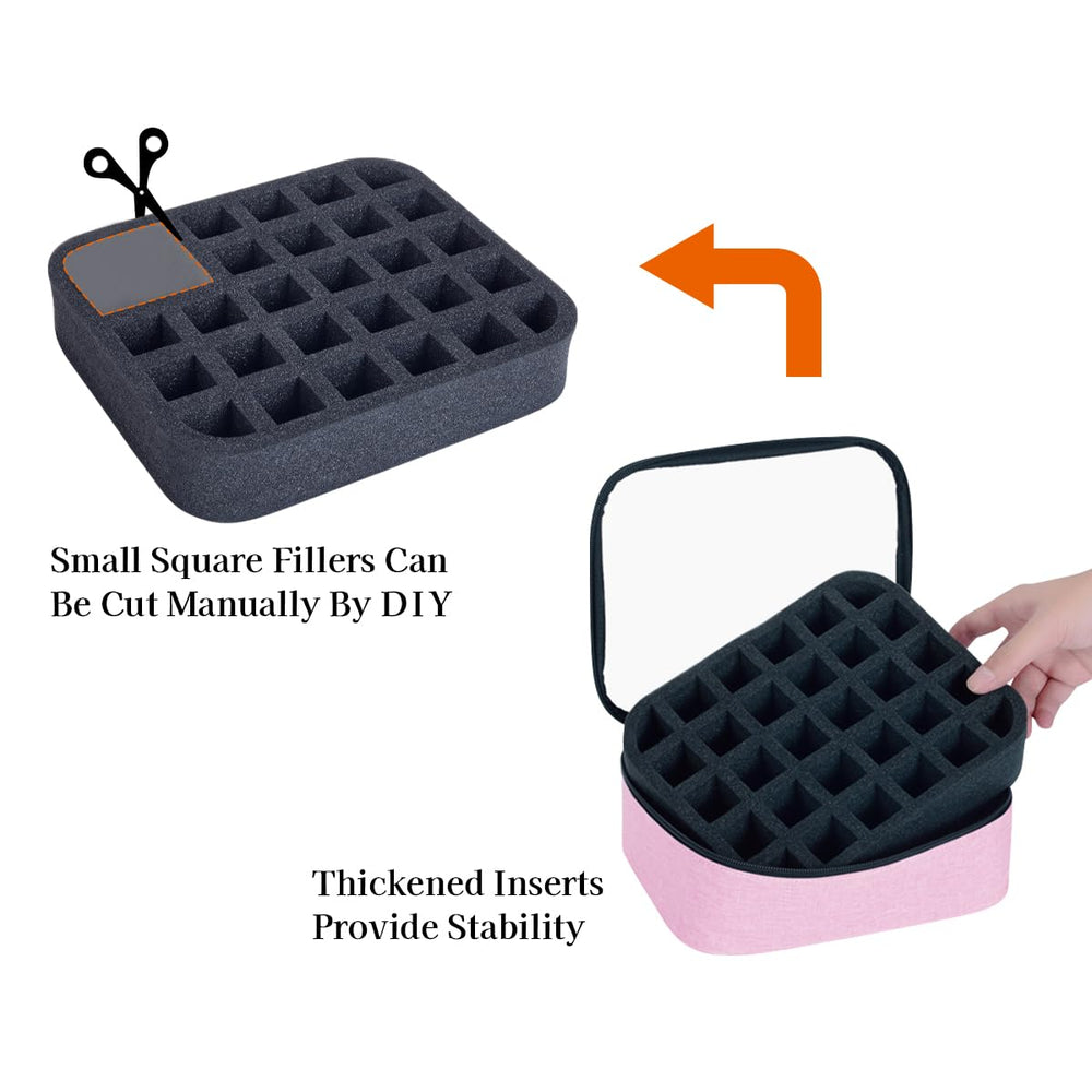 UOZL open case displaying 30 polishes securely held for tidy storage