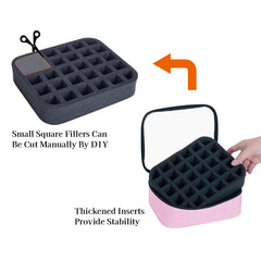 UOZL open case displaying 30 polishes securely held for tidy storage