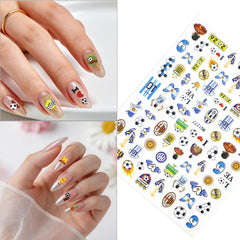 UPABLUNSO stickers on long nails illustrating full-coverage decorative effect