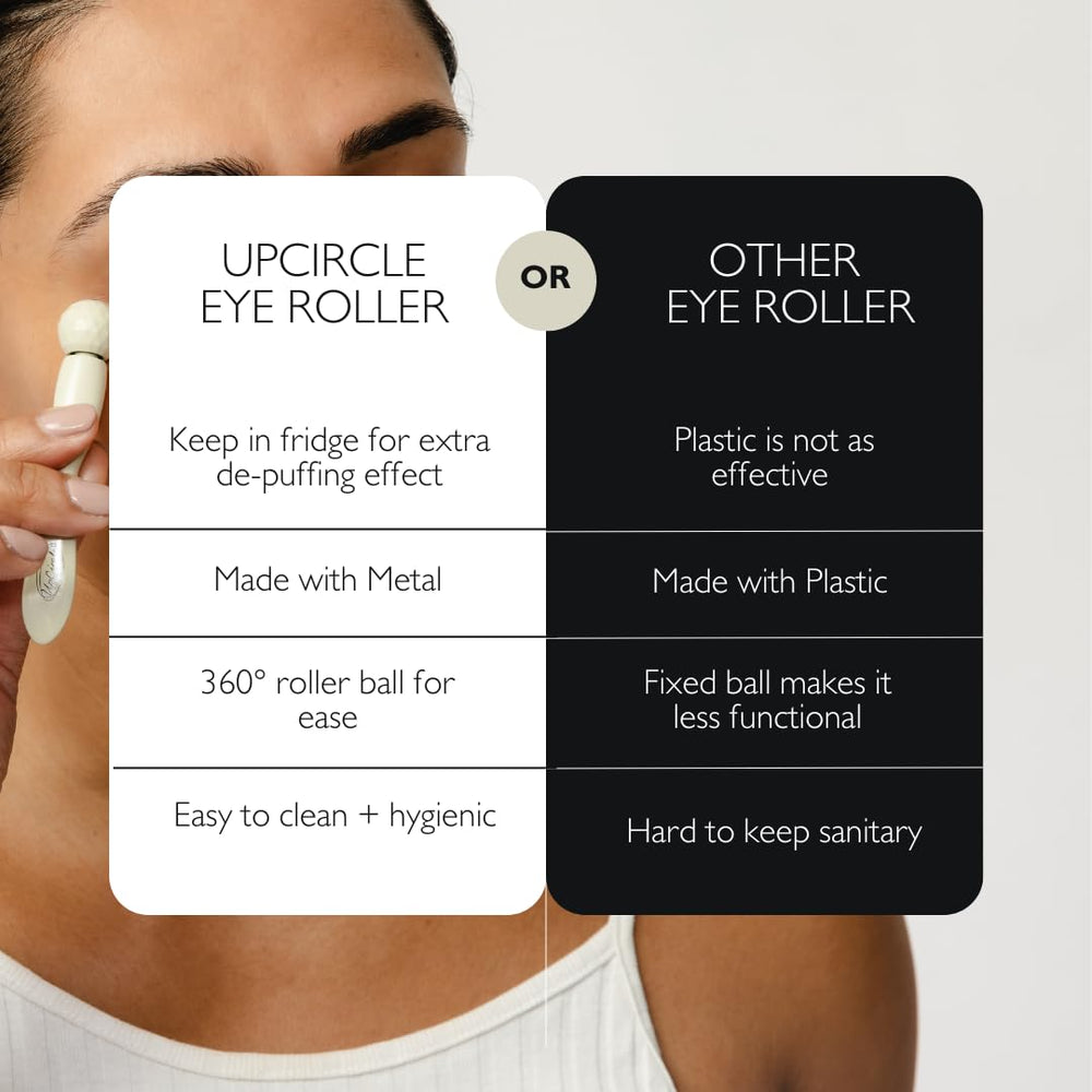 UpCircle next to compact jar for size comparison highlighting travel-friendly benefit