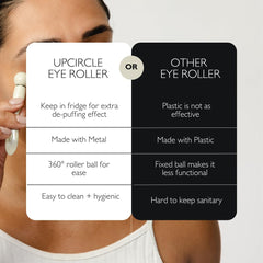 UpCircle next to compact jar for size comparison highlighting travel-friendly benefit
