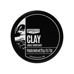 UPPERCUT DELUXE front tin showing compact travel-ready styling clay