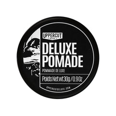 UPPERCUT DELUXE front jar view showing label and compact size benefit