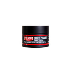 UPPERCUT DELUXE used to create slick back showing sleek shine benefit