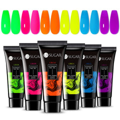 UR SUGAR front packaging showing neon poly gel set, clear gift-ready presentation