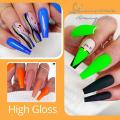UR SUGAR neon orange brush stroke showing texture and even opacity for bold nails