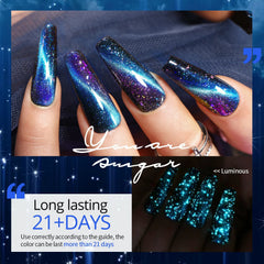 UR SUGAR purple thermal polish swatch showing visible temperature color change