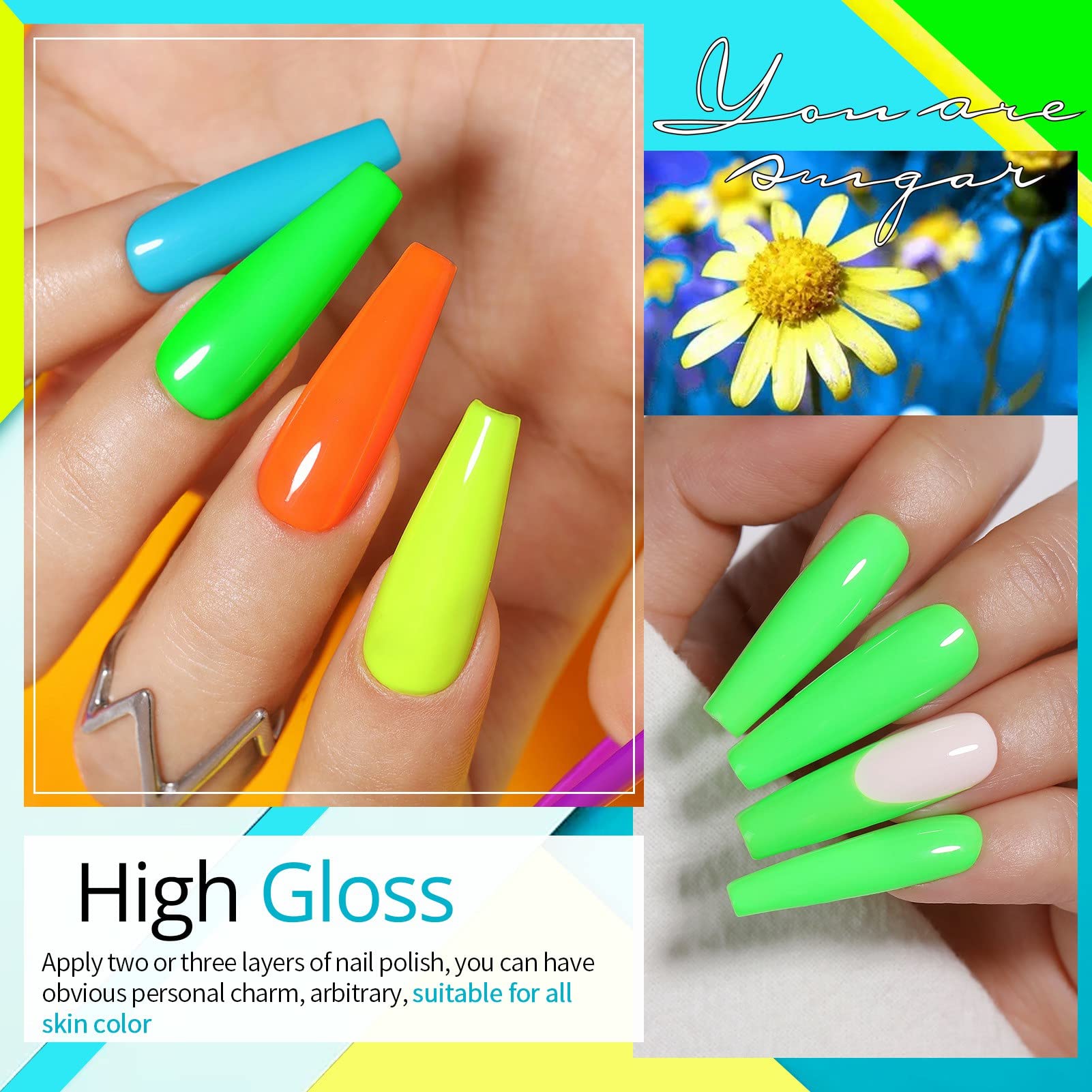 UR SUGAR brush stroke texture close-up showing glossy finish benefit: smooth streak-free application