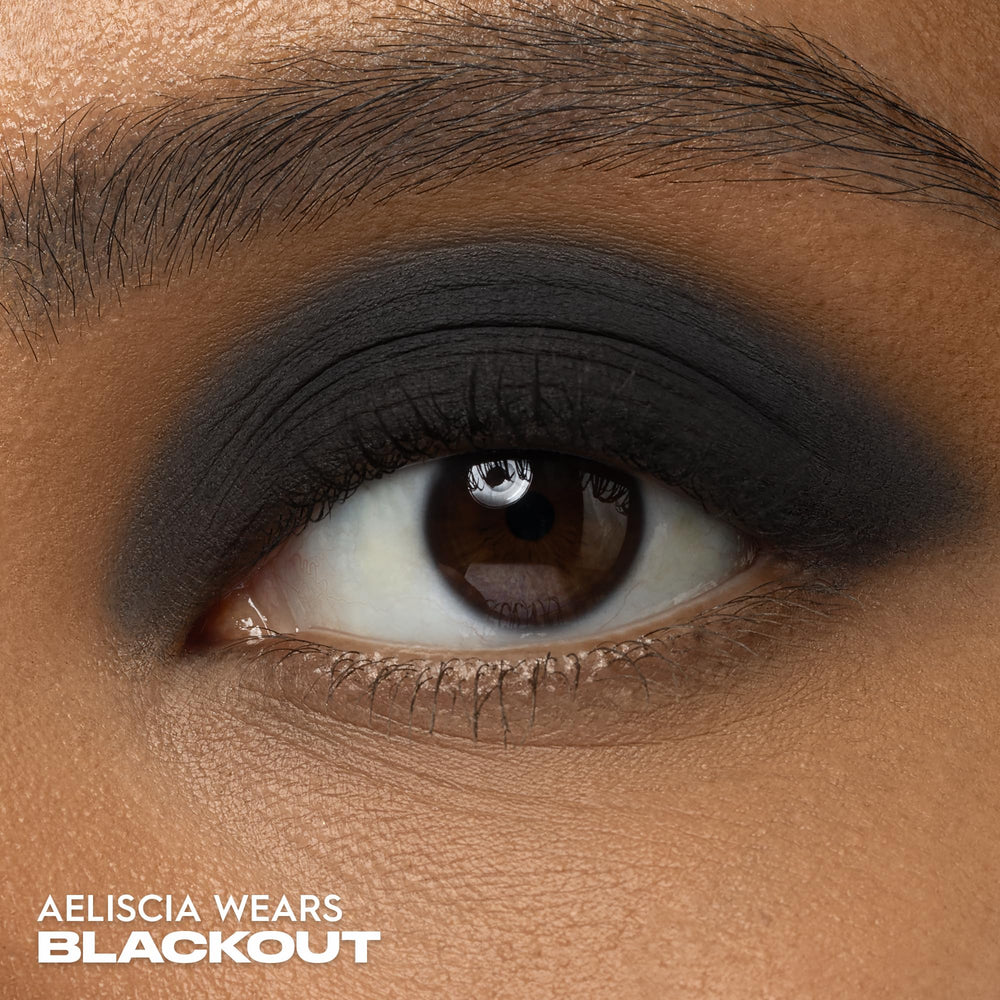 URBAN DECAY Blackout texture stroke on skin showing velvety finish and blendability benefit