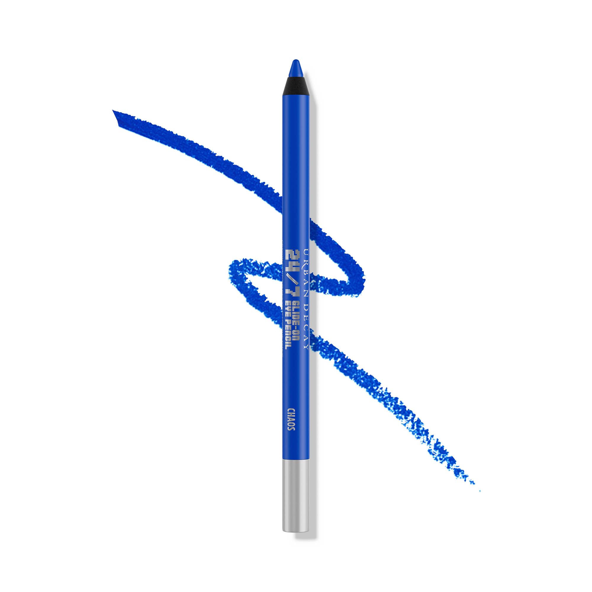 URBAN DECAY chaos front packaging showing pencil and branding, bold color payoff