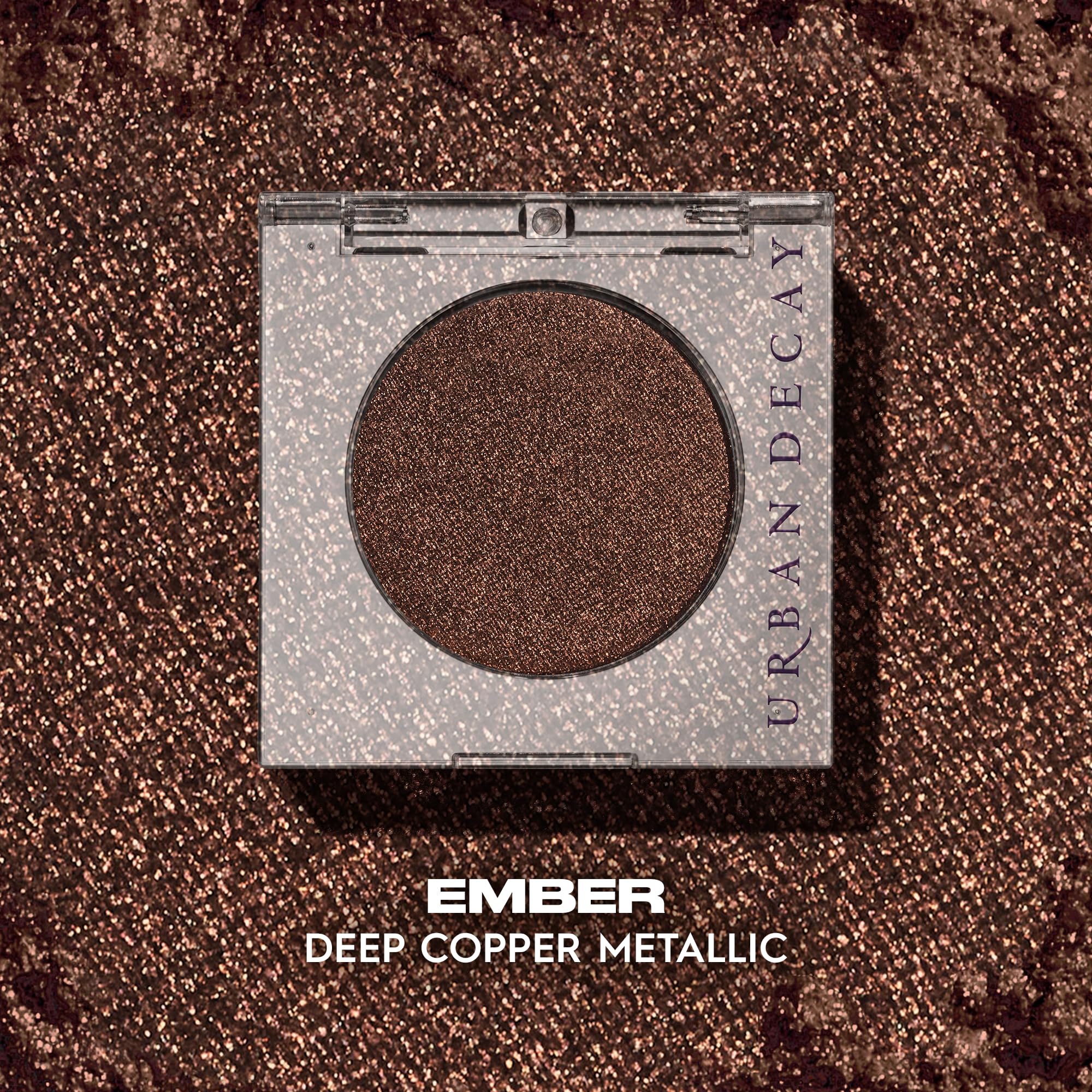 Urban Decay Ember texture swipe on skin showing creamy payoff and blendability benefit