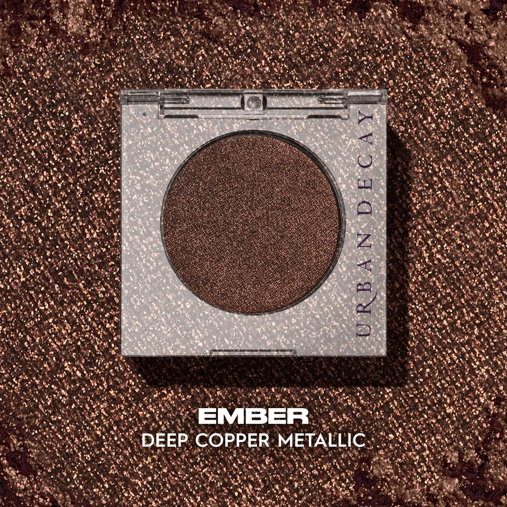 Urban Decay Ember texture swipe on skin showing creamy payoff and blendability benefit