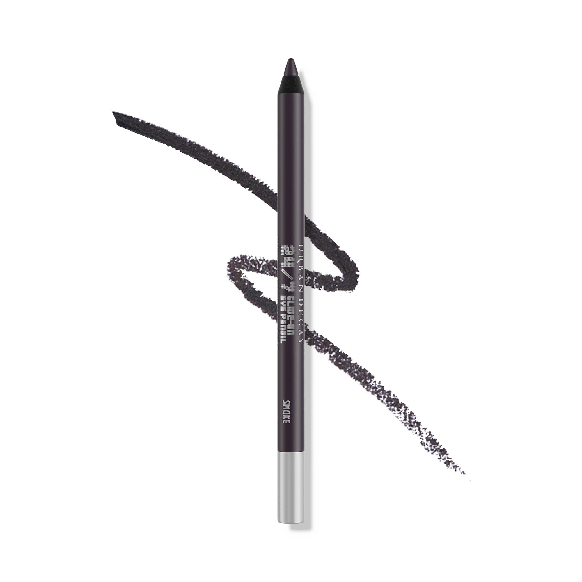 Urban Decay front packaging showing Smoke pencil and lasting gray color