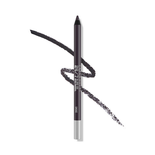 Urban Decay front packaging showing Smoke pencil and lasting gray color