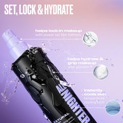 urban decay mist settling on model for natural finish and blurred texture benefit