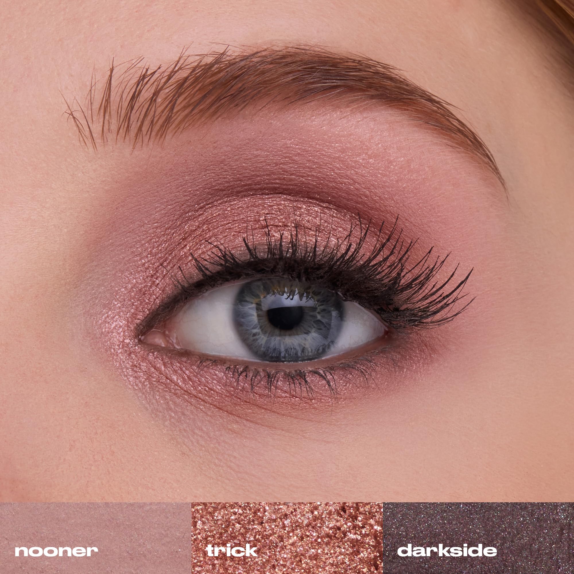 URBAN DECAY lid application demo illustrating soft pink smokey eye benefit