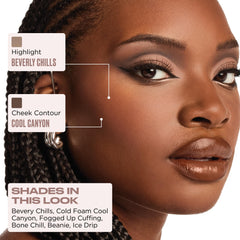 Urban Decay packaging label close-up with ingredient clarity and vegan claim benefit