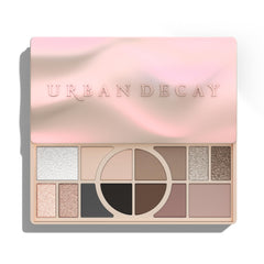Urban Decay palette front view showing cool neutral shade range and easy multiuse