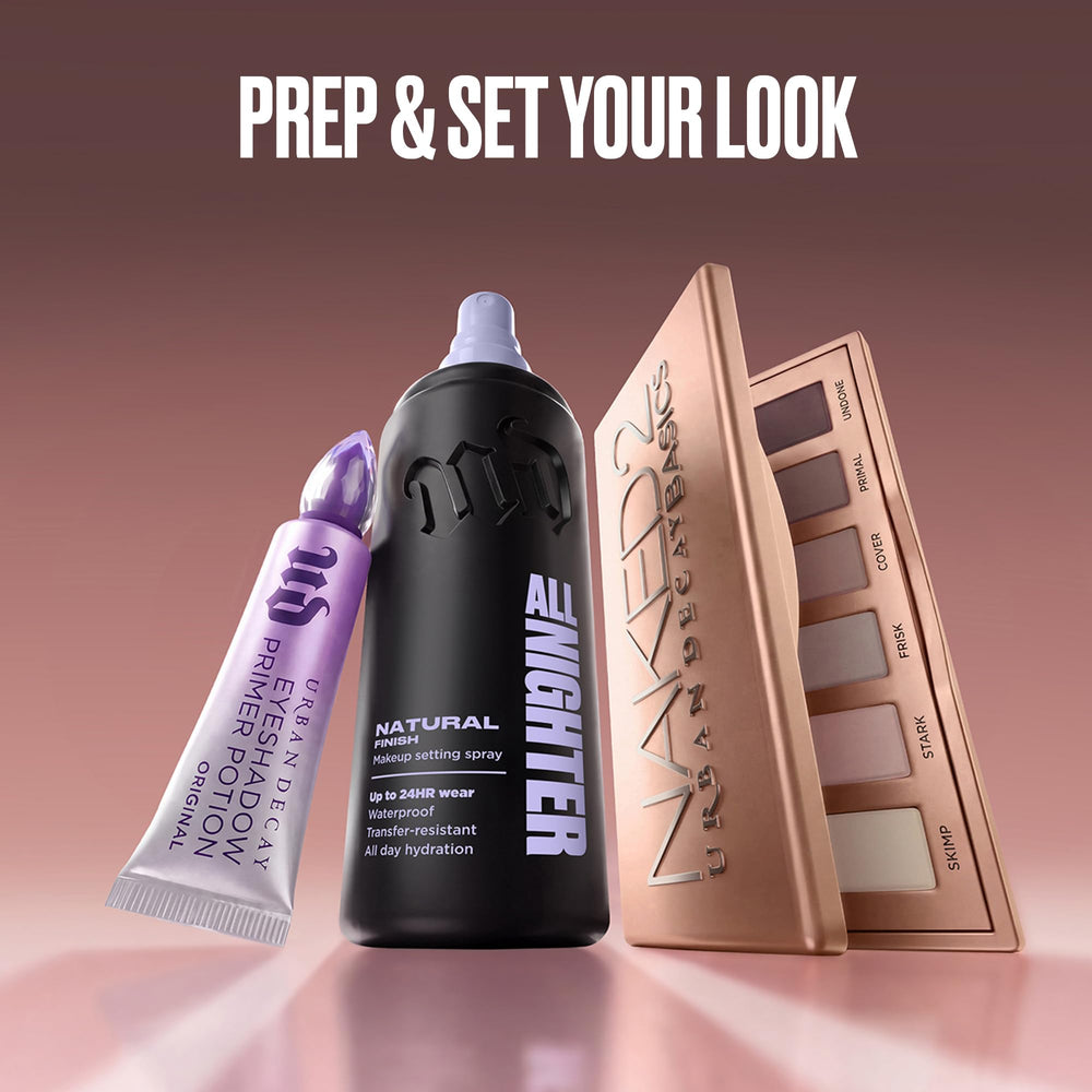 URBAN DECAY back label close-up listing ingredients and product details