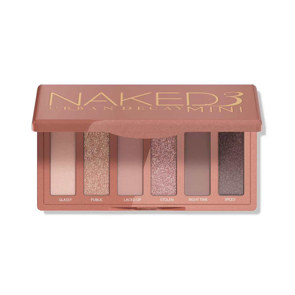 URBAN DECAY front-closed mini palette shown compact and travel-ready
