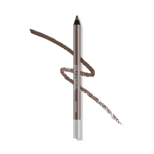 URBAN DECAY pencil front packaging showing metallic mushroom shade and benefit long wear