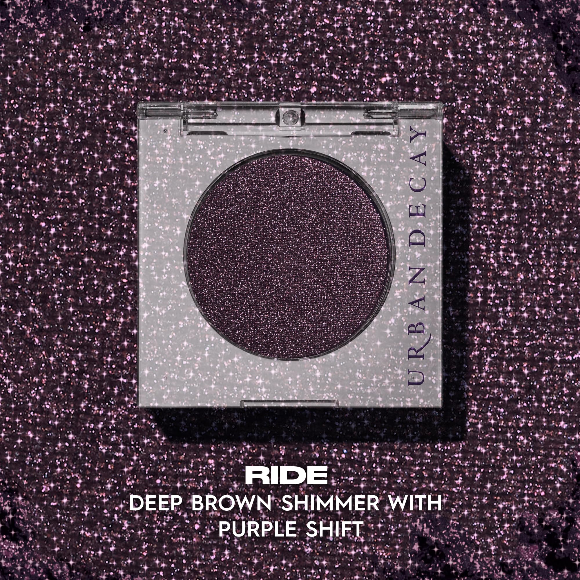 URBAN DECAY Ride swatches on arm showing color payoff and layering options benefit