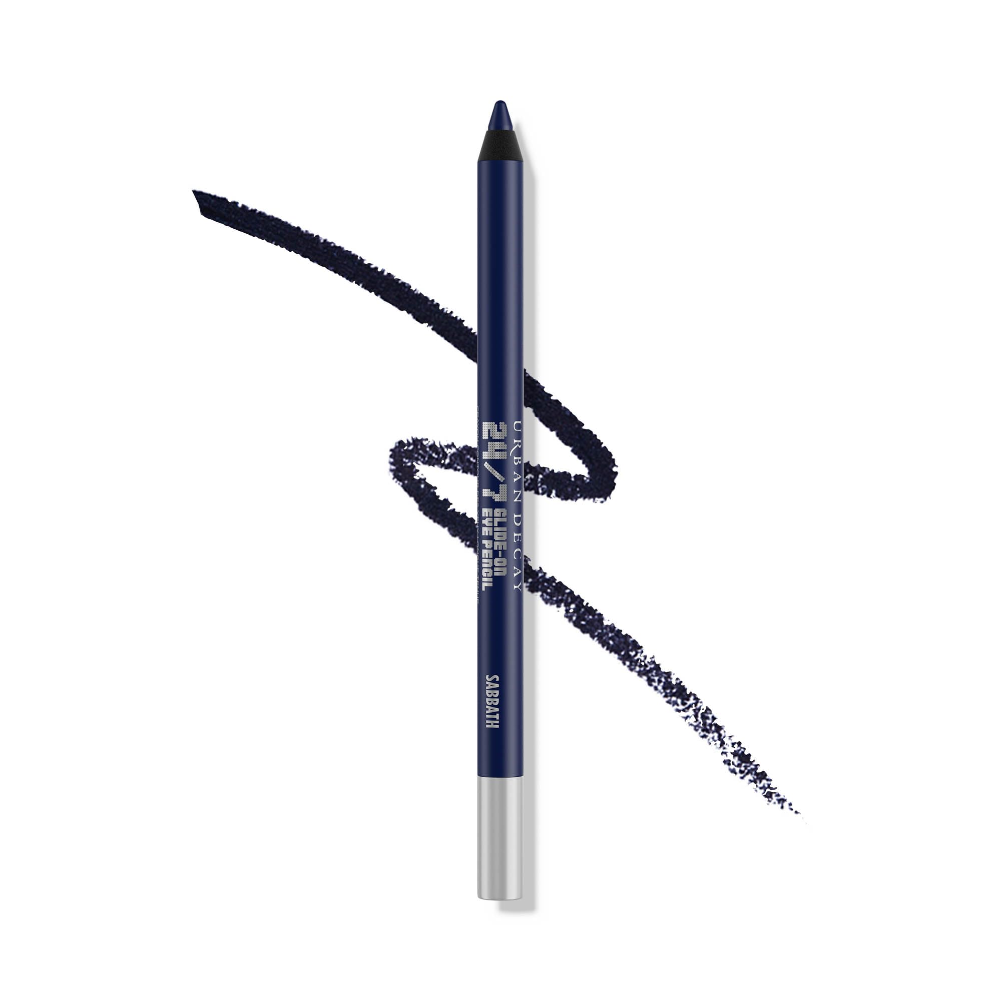 URBAN DECAY front packaging shows Sabbath eyeliner and product benefit of bold pigment