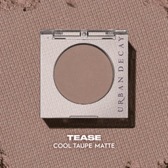 URBAN DECAY Tease worn on eyelid showing natural matte taupe look