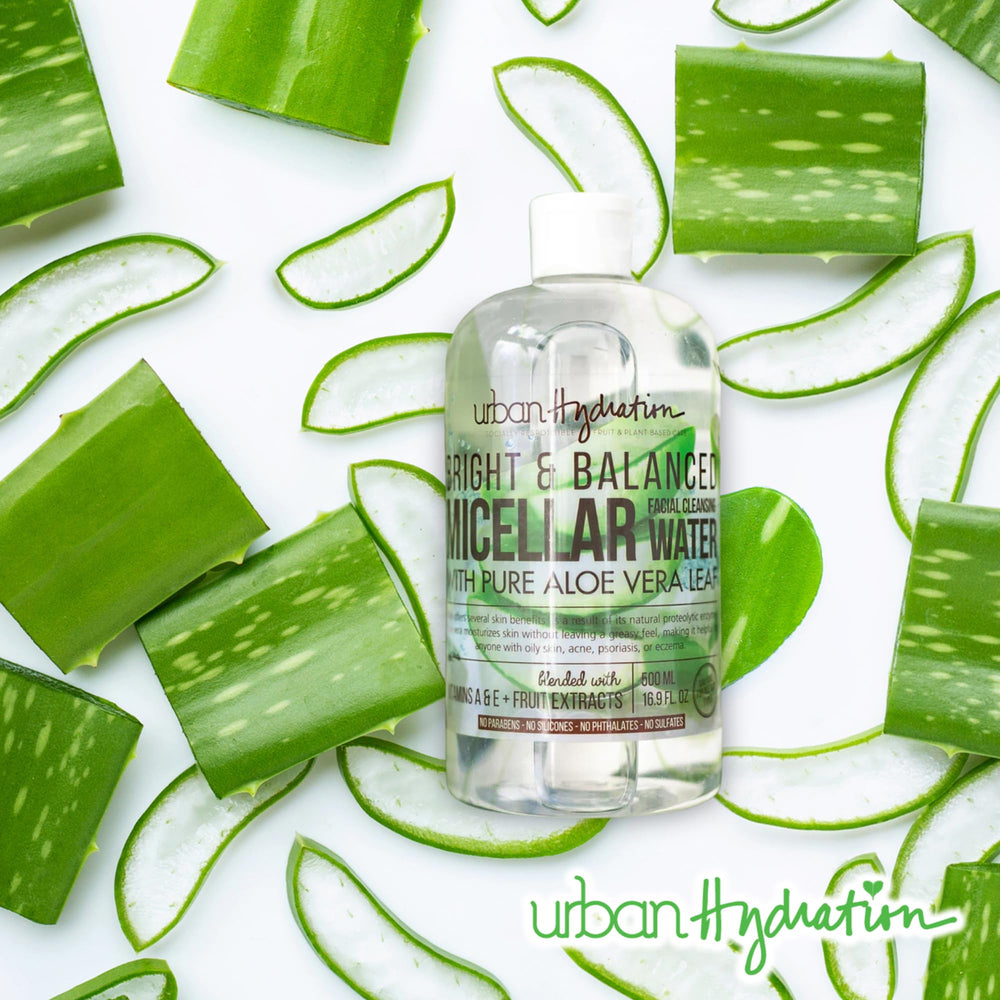 Urban Hydration before and after makeup removal demonstrating cleansing effect