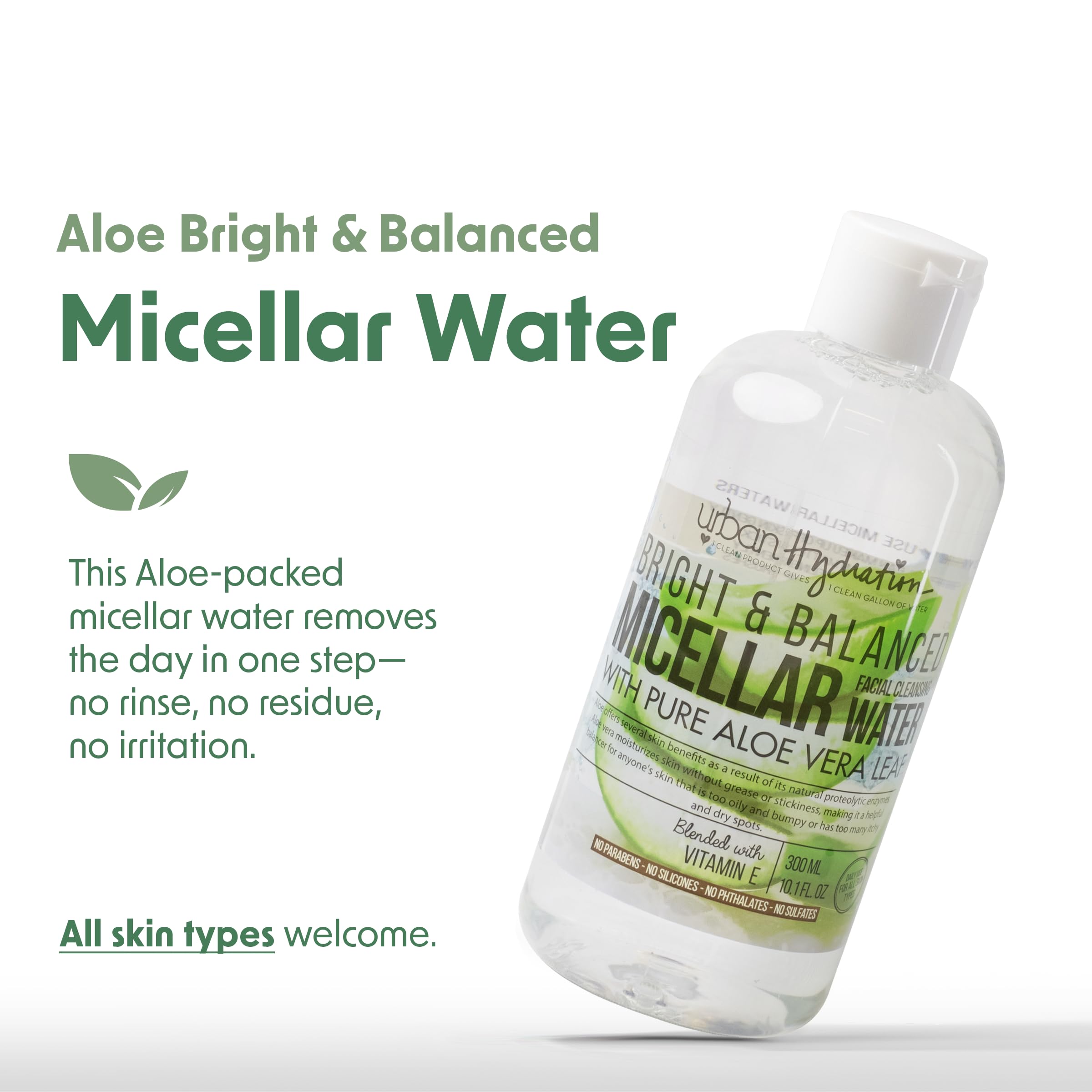 Urban Hydration pouring micellar water texture for gentle cleansing